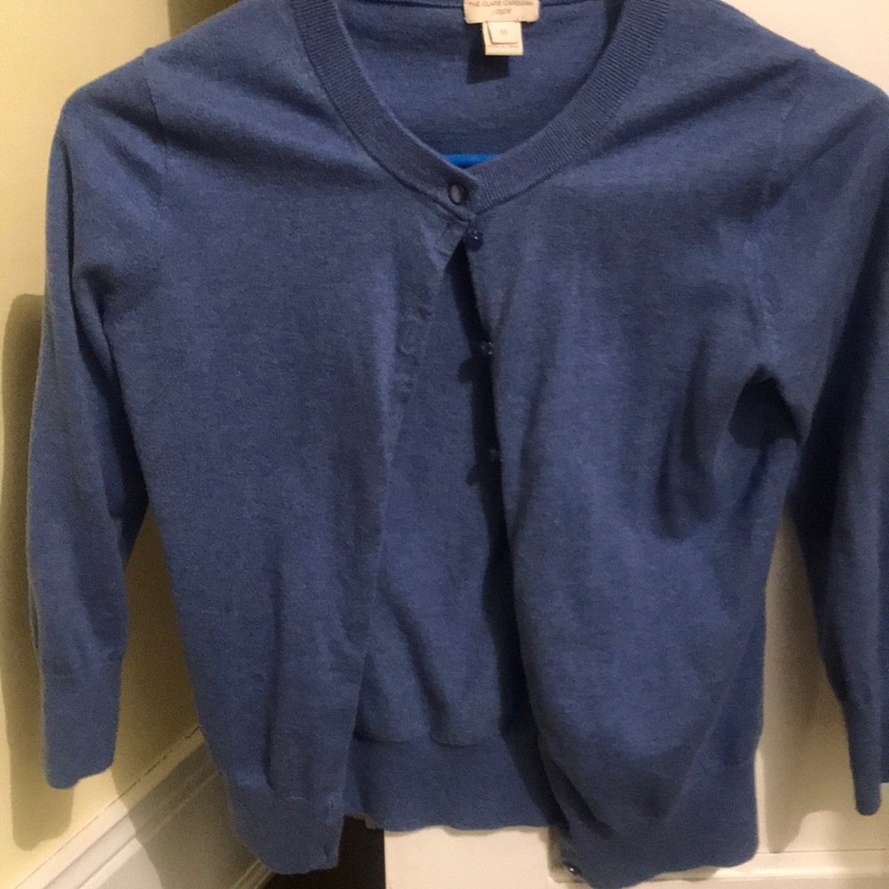 Blue Jcrew Clare cardigan xs